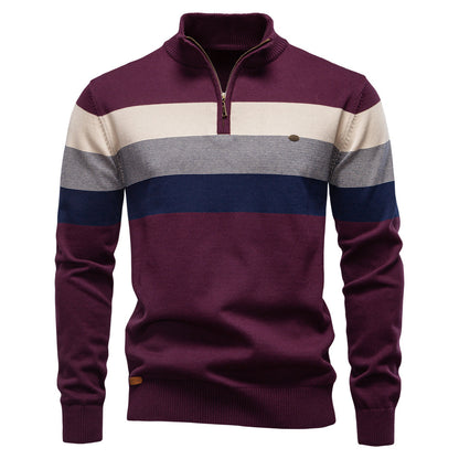 Quarter Zip Stand Collar Men’s Pullover