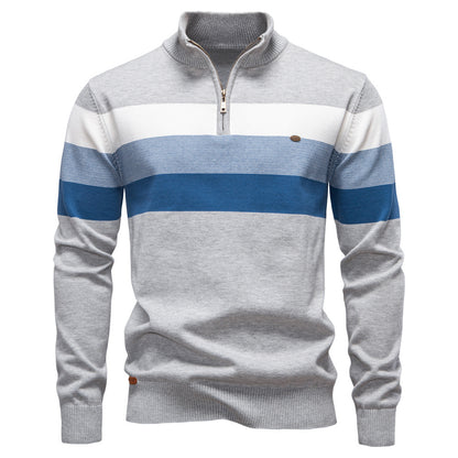 Quarter Zip Stand Collar Men’s Pullover