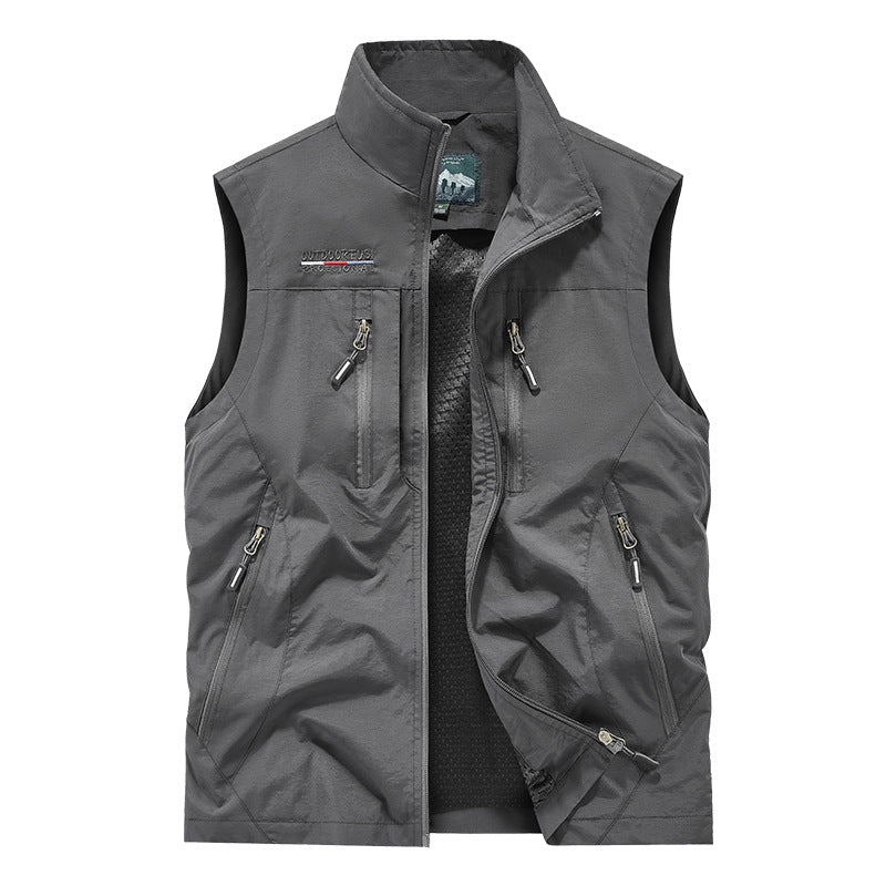 Men’s Lightweight Utility Vest with Secure Zip Pockets