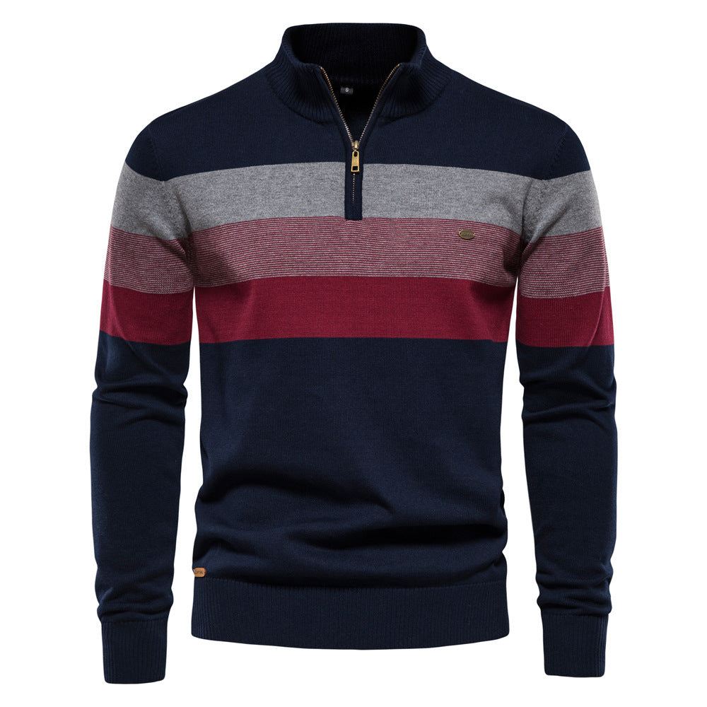 Quarter Zip Stand Collar Men’s Pullover