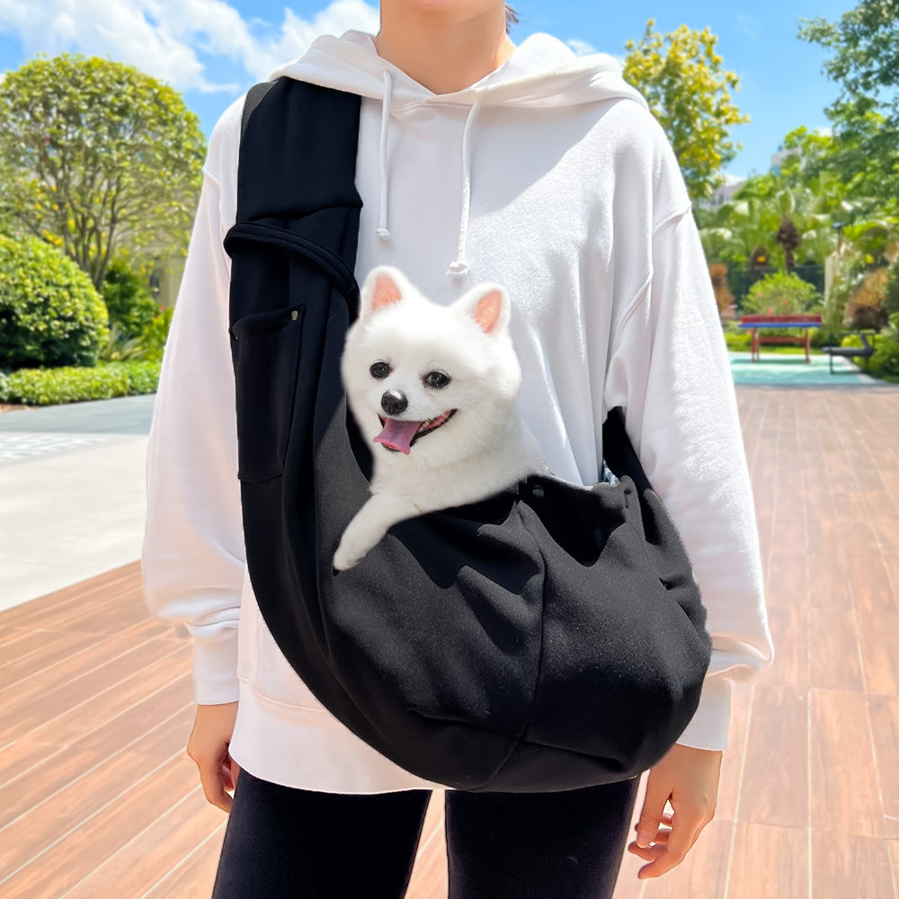 Warm Fall/Winter Pet Sling Carrier - Crossbody Travel Bag for Small Dogs & Cats