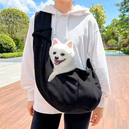 Warm Fall/Winter Pet Sling Carrier - Crossbody Travel Bag for Small Dogs & Cats