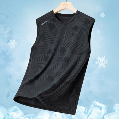Men's Camo Print Quick-Dry Tank Top – Breathable Summer Sleeveless Shirt