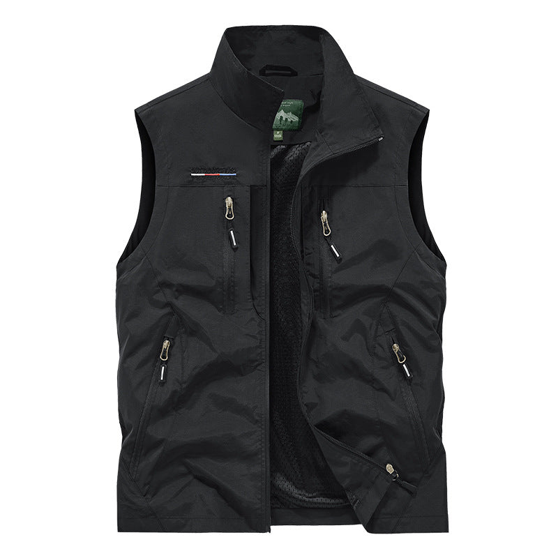 Men’s Lightweight Utility Vest with Secure Zip Pockets
