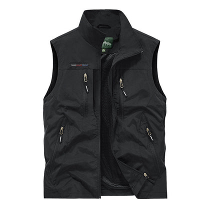 Men’s Lightweight Utility Vest with Secure Zip Pockets
