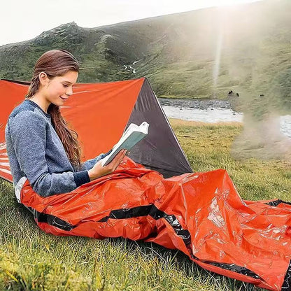 2-Pack Emergency Bivvy Sack - Waterproof Thermal Mylar Survival Sleeping Bag for Camping, Hiking & Car Emergency Kits