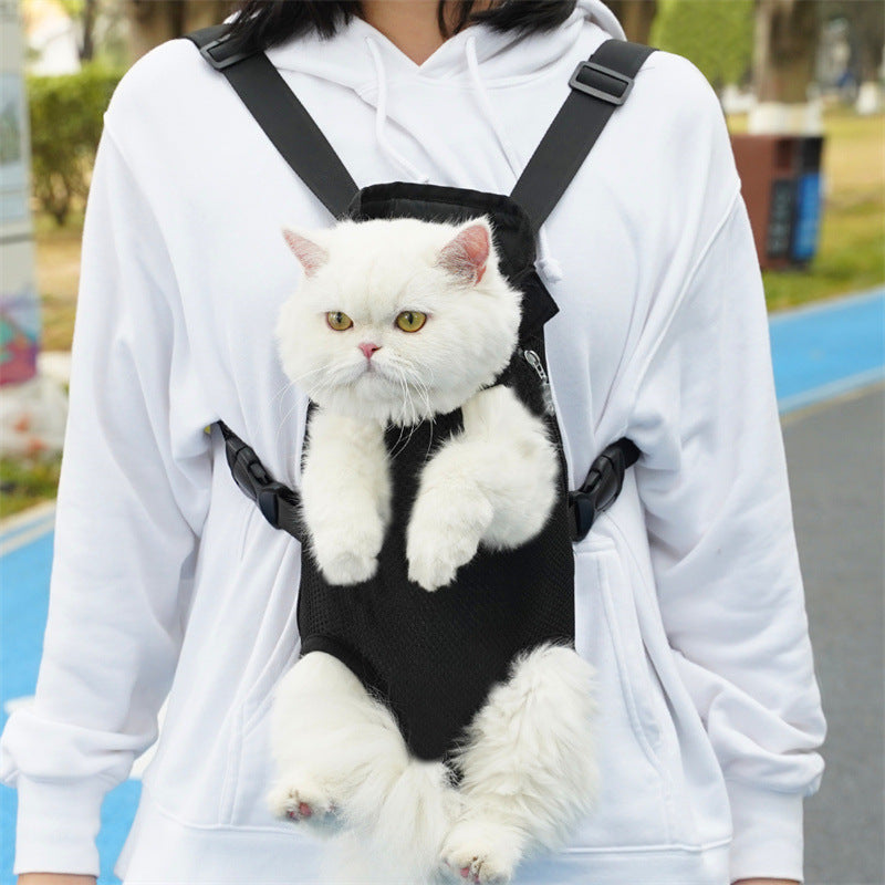 Pet Comfort Carrier Backpack- Adjustable Hands-Free Travel Bag for Cats & Dogs