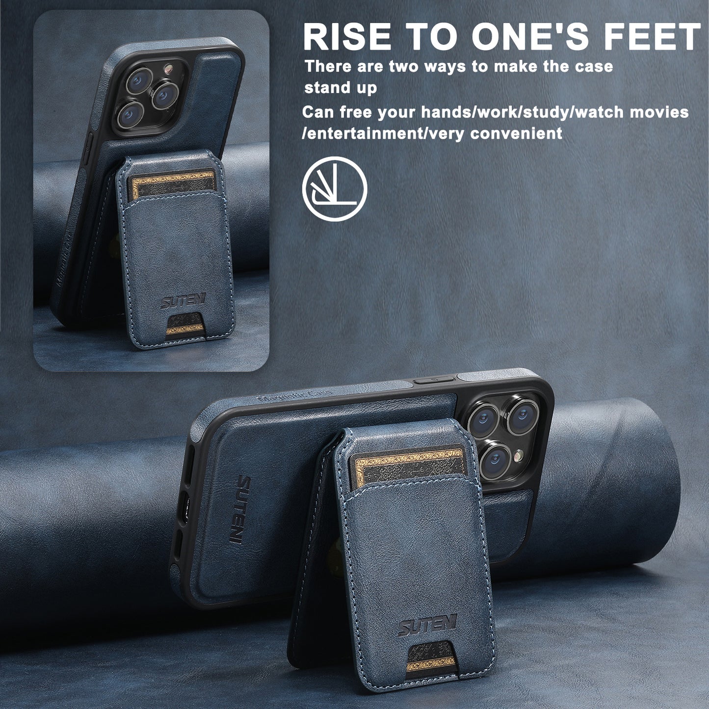 Suitable for iPhone 12/13/14/15/16 Series 2-in-1 MagSafe Magnetic Wireless Charging Card Holder Mobile Phone Case