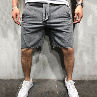 Loose Plain Elastic Waist Shorts