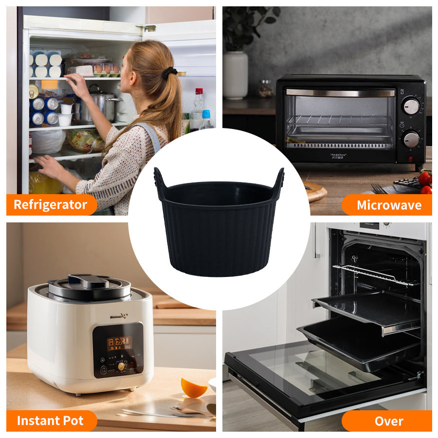 Muffin Cup Pudding Tart Cake Mold Air Fryer Silicone Baking Tray (Reusable)