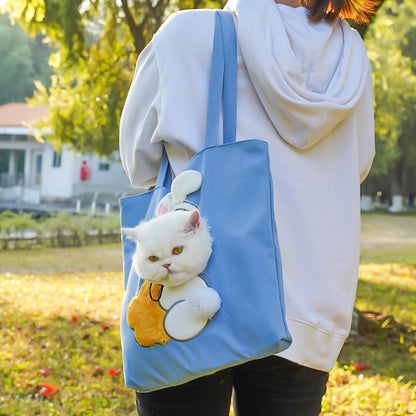 Cartoon-Themed Portable Cute Pet Carrier Bag for Small Cats & Dogs