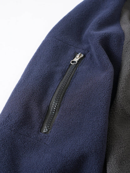 Men's Quarter-Zip Fleece Pullover with Sleeve Pocket