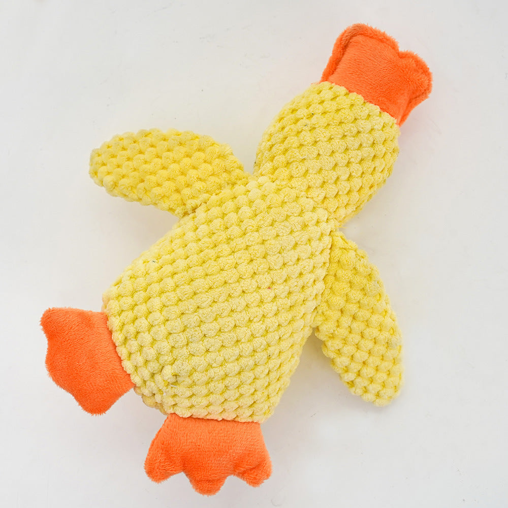 Quacking Duck Dog Toy - Upgraded Calming Soft Plush Stuffed Toy for Anxiety Relief