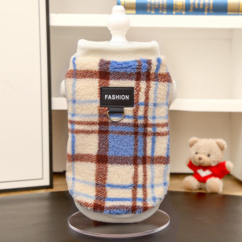 Cozy Plaid Fleece Pet Vest