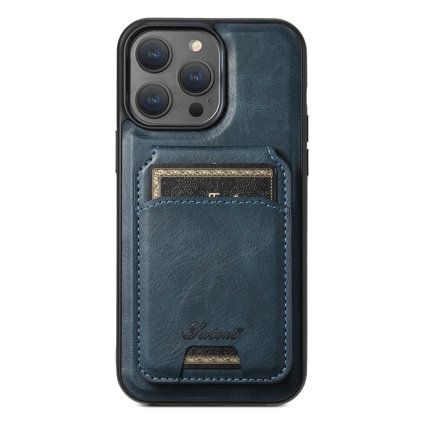 Suitable for iPhone 13/14/15/16 Series Magnetic Card Bag + Phone Case  Support MagSafe Wireless Charging