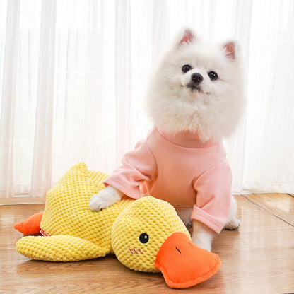 Quacking Duck Dog Toy - Upgraded Calming Soft Plush Stuffed Toy for Anxiety Relief