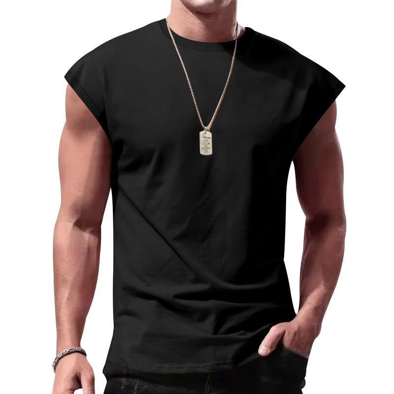 Men's Casual Sleeveless T-Shirt, Relaxed Fit Lightweight Breathable Tank Top for Summer