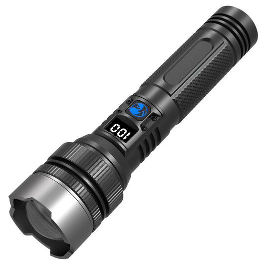 🔦 Digital Display Telescoping Zoom Flashlight