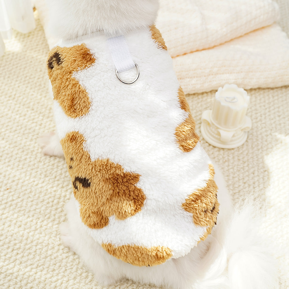 Cute Bear Series Pet Soft Warm Clothing - Small/Medium/Large Dog Outfit