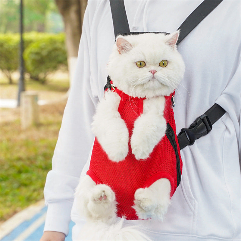 Pet Comfort Carrier Backpack- Adjustable Hands-Free Travel Bag for Cats & Dogs