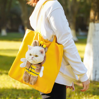 Cartoon-Themed Portable Cute Pet Carrier Bag for Small Cats & Dogs