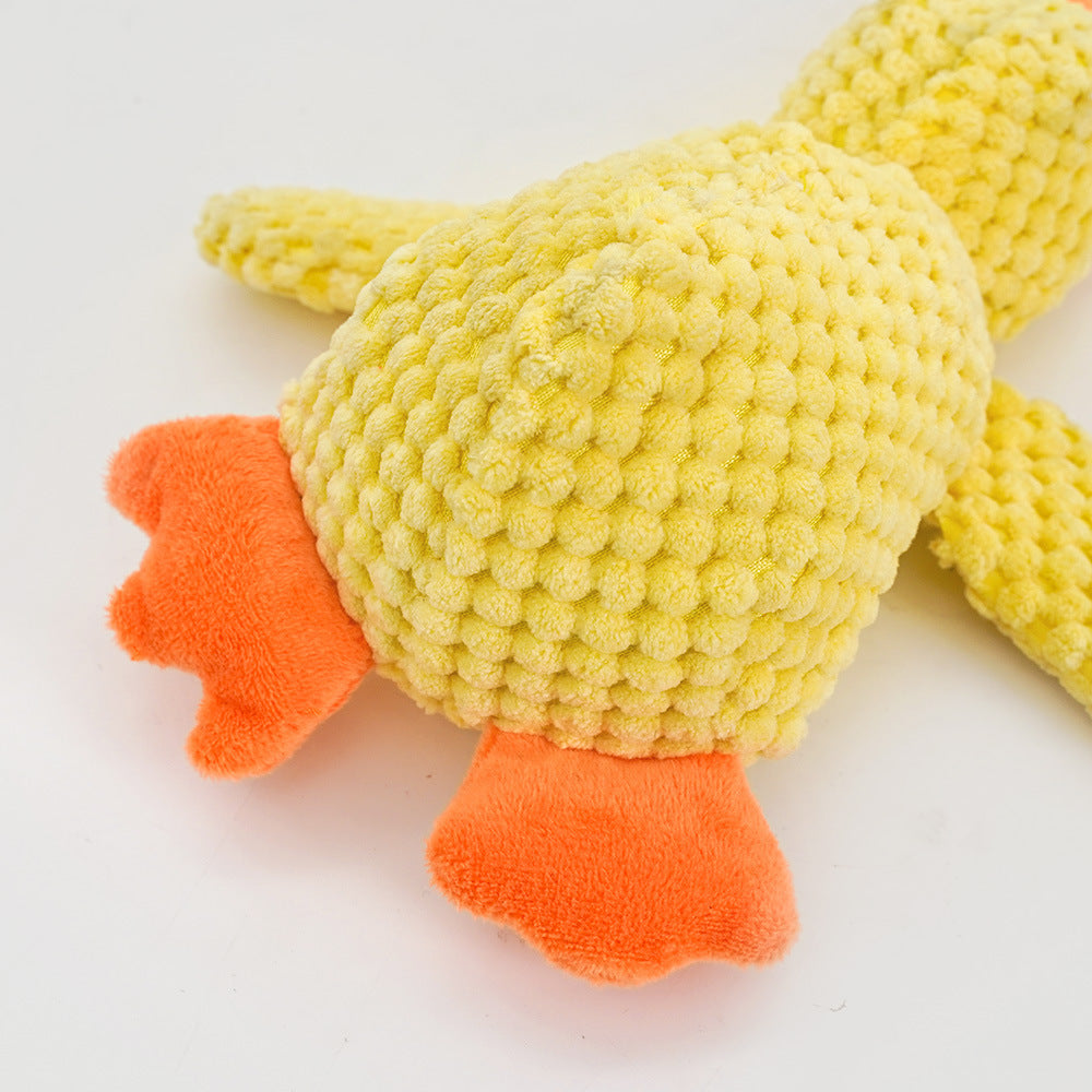 Quacking Duck Dog Toy - Upgraded Calming Soft Plush Stuffed Toy for Anxiety Relief