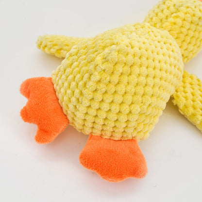 Quacking Duck Dog Toy - Upgraded Calming Soft Plush Stuffed Toy for Anxiety Relief