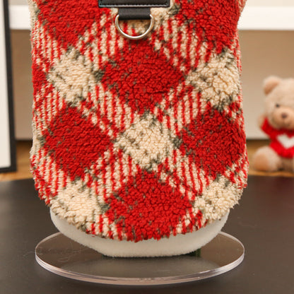 Cozy Plaid Fleece Pet Vest