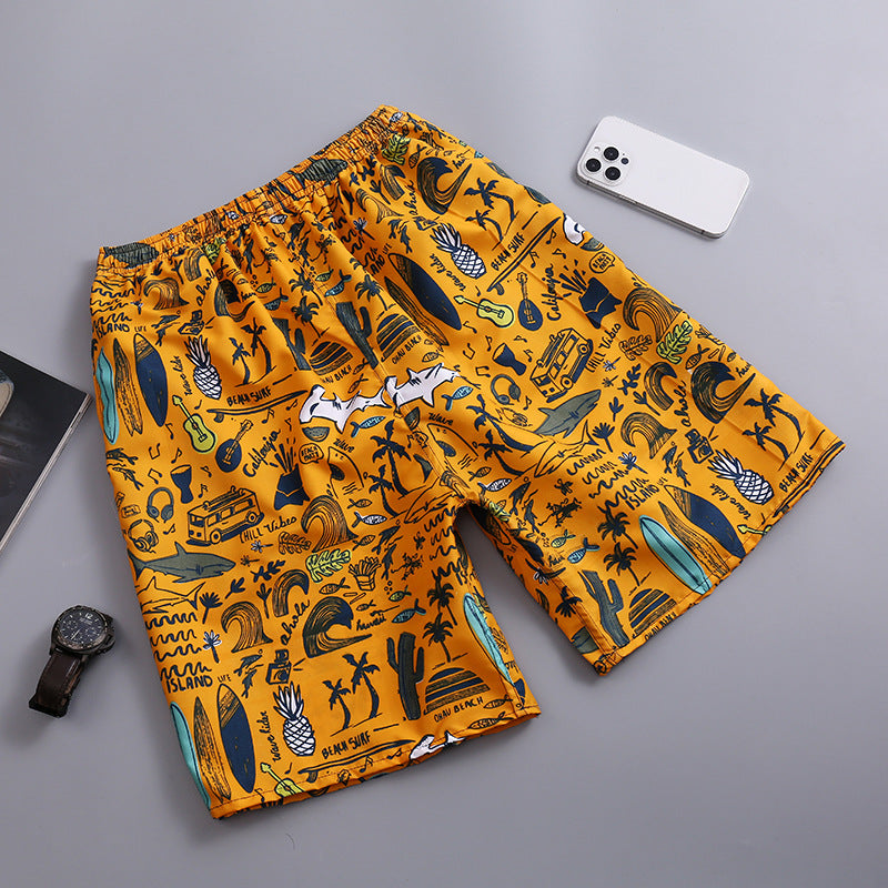 Lightweight Quick Dry Loose Fit Men's Beach Shorts(2 PCS)