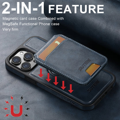 Suitable for iPhone 12/13/14/15/16 Series 2-in-1 MagSafe Magnetic Wireless Charging Card Holder Mobile Phone Case