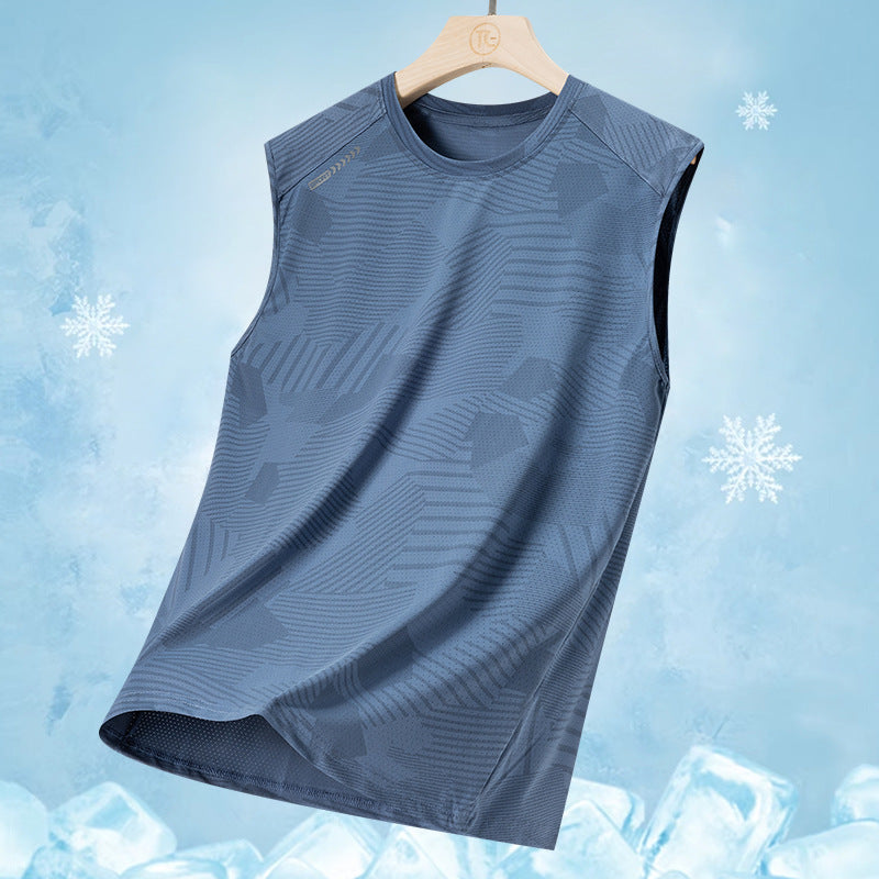 Men's Camo Print Quick-Dry Tank Top – Breathable Summer Sleeveless Shirt