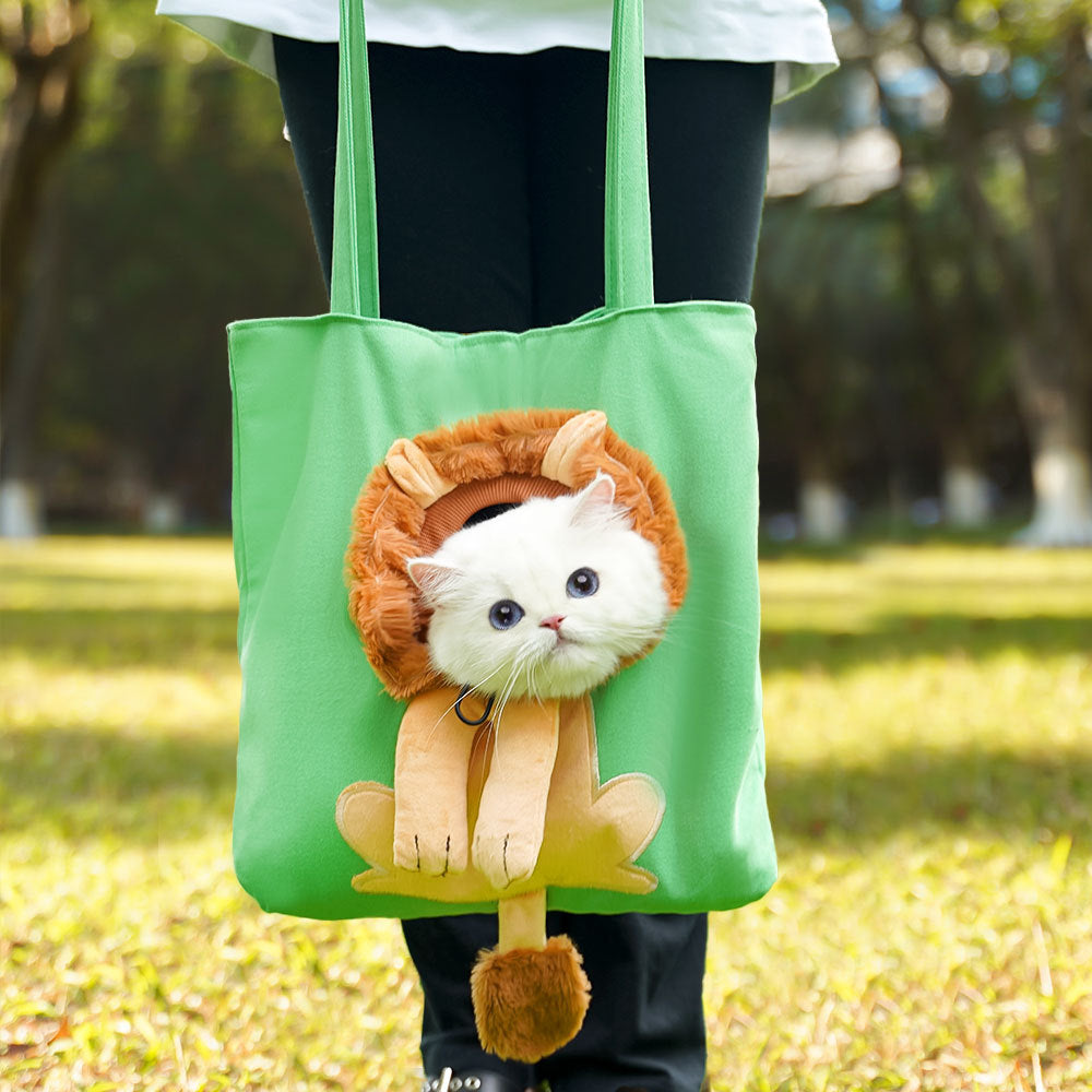 Cartoon-Themed Portable Cute Pet Carrier Bag for Small Cats & Dogs