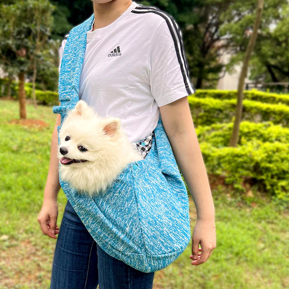 Warm Fall/Winter Pet Sling Carrier - Crossbody Travel Bag for Small Dogs & Cats