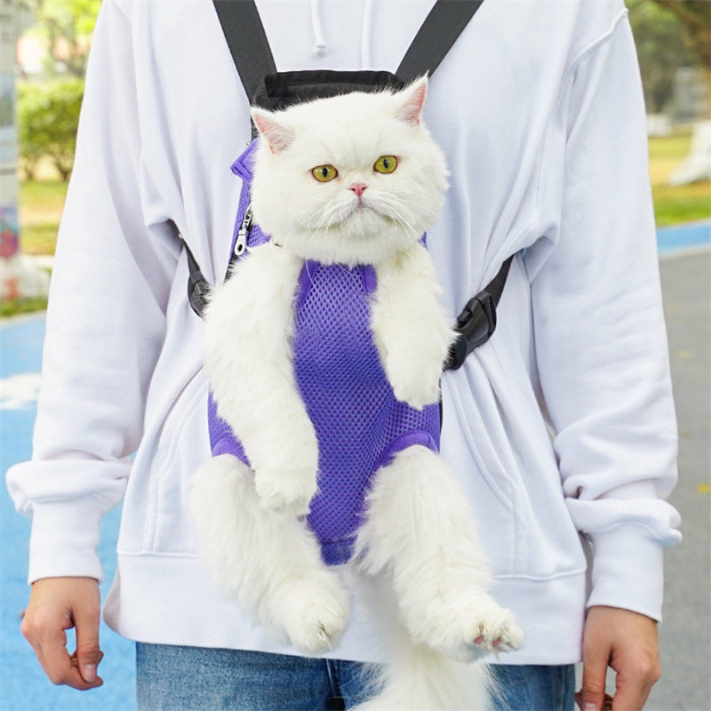 Pet Comfort Carrier Backpack- Adjustable Hands-Free Travel Bag for Cats & Dogs