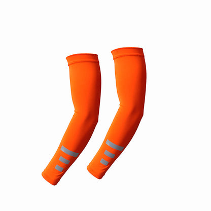 UV Sun Protection Arm Sleeves for Men/Women, Breathable Compression Arm Covers, Non-Slip Quick-Dry Sports Arm Guards with Reflective Design for Cycling, Running & Outdoor Activities