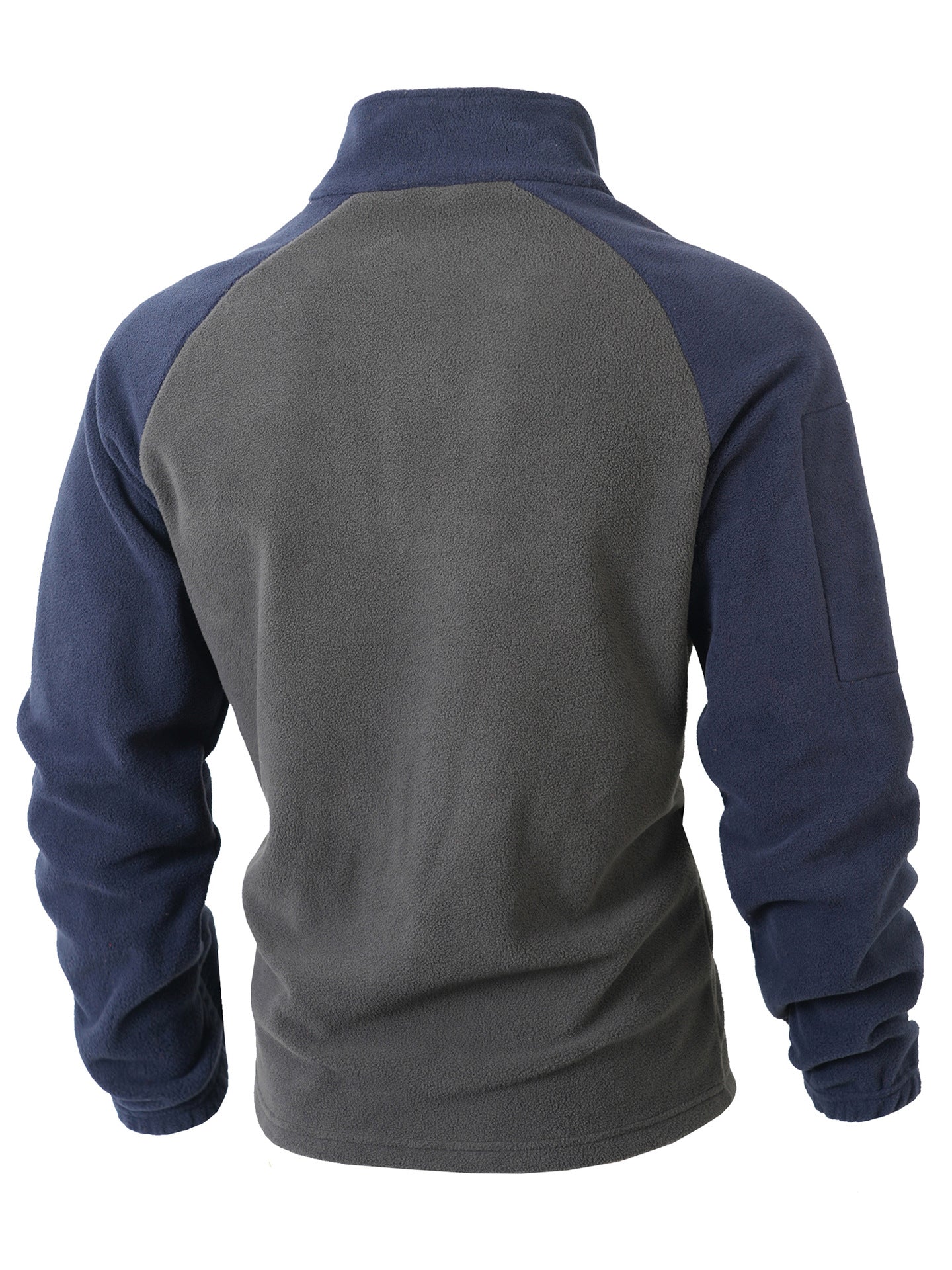 Men's Quarter-Zip Fleece Pullover with Sleeve Pocket
