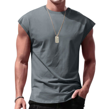 Men's Casual Sleeveless T-Shirt, Relaxed Fit Lightweight Breathable Tank Top for Summer