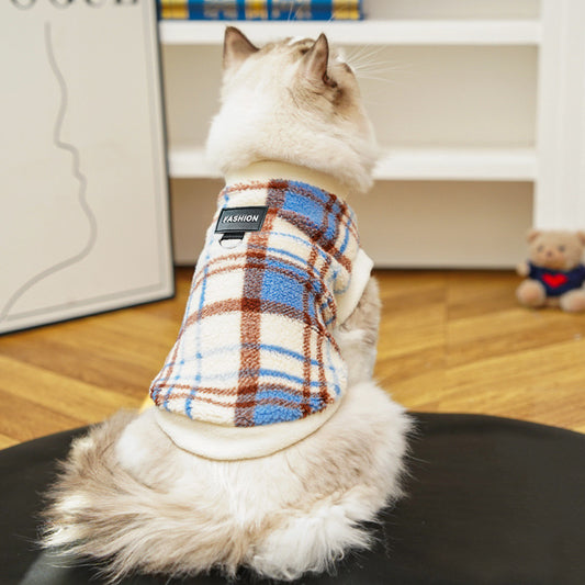 Cozy Plaid Fleece Pet Vest