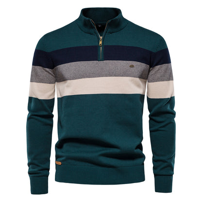 Quarter Zip Stand Collar Men’s Pullover