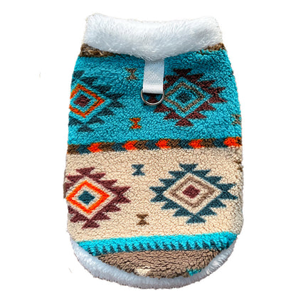 Fair Isle Style Pet Clothes - Warm Fleece Outfit for Cats & Dogs