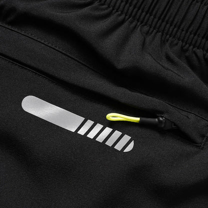 Men's Quick-Dry Athletic Shorts, Breathable Elastic Workout Shorts, Lightweight Running & Gym Shorts with Zipper Pockets, Casual Summer Sports Shorts for Outdoor Activities
