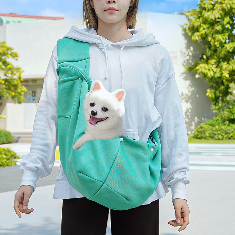 Warm Fall/Winter Pet Sling Carrier - Crossbody Travel Bag for Small Dogs & Cats