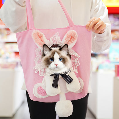 Cartoon-Themed Portable Cute Pet Carrier Bag for Small Cats & Dogs