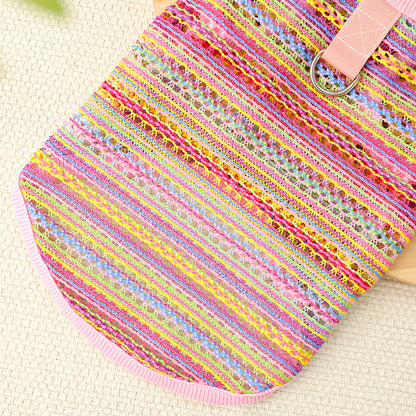 Summer Breeze Striped Pet Harness Shirt