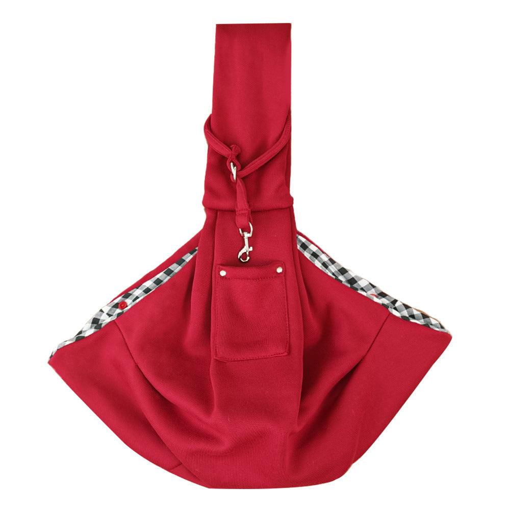 Warm Fall/Winter Pet Sling Carrier - Crossbody Travel Bag for Small Dogs & Cats