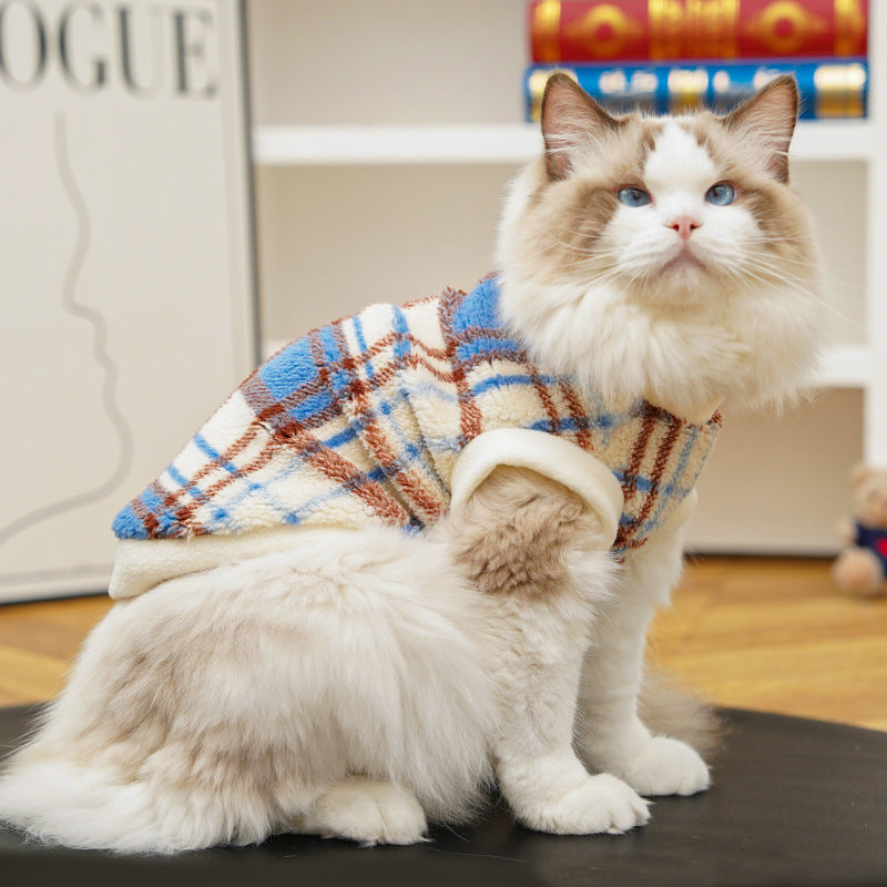 Cozy Plaid Fleece Pet Vest