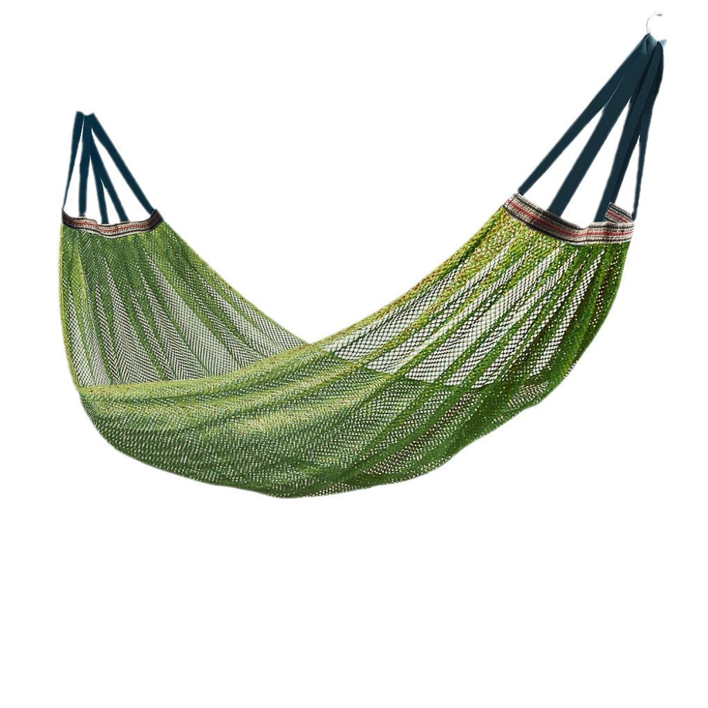 Breathable Nylon Mesh Hammock - Portable Outdoor Camping Hammock with Tree Straps
