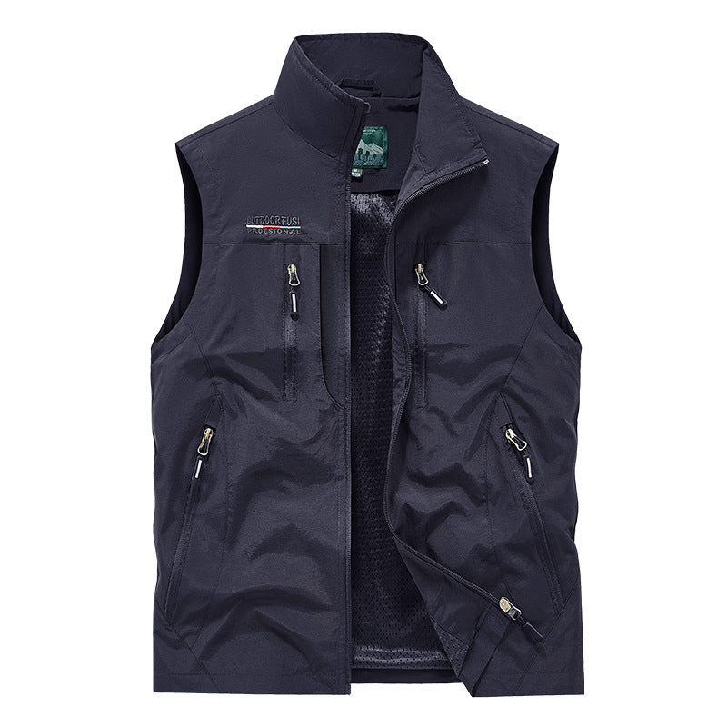 Men’s Lightweight Utility Vest with Secure Zip Pockets