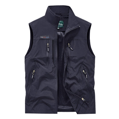 Men’s Lightweight Utility Vest with Secure Zip Pockets