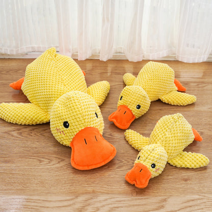 Quacking Duck Dog Toy - Upgraded Calming Soft Plush Stuffed Toy for Anxiety Relief